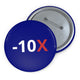 -10X Blue/Navy Pin Buttons